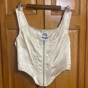 NWT Ivory Corset Top
